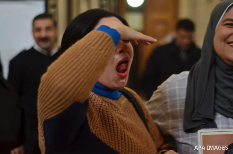 A supporters of former Egyptian president Hosni Mubarak reacts after a court overturned his conviction in an embezzlement case, in Cairo, Egypt, 13 January 2015. Mubarak is expected to be freed from custody after the cou...