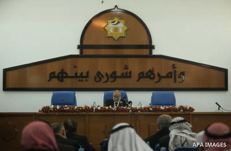Spokesman of the Palestinian Parliament in Gaza Strip, Ahmed Bahar, speaks during a meeting of the Legislative Council, in Gaza City on January 14, 2014. Photo by Ashraf Amra