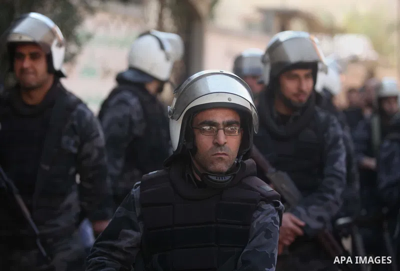 Members of Palestinian security forces loyal to Hamas take part in a parade marking the sixth anniversary of the death of former Hamas interior minister Saeed Seyam, in Gaza City January 18, 2015. Seyam was killed by an...