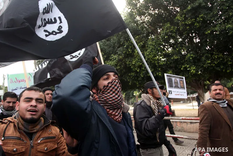 Palestinian Salafists shout during a protest against satirical French weekly magazine Charlie Hebdo's cartoons of the Prophet Mohammad, in Gaza city January 19, 2015. Dozens of Jihadist Salafi men rallied in Gaza on Mond...