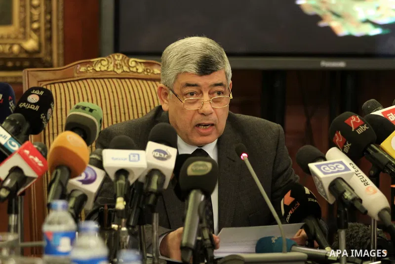 Egypt's Interior Minister Mohammed Ibrahim speaks during a press conference in Cairo, January 26, 2015. Ibrahim offered his condolences to 32-year-old Shaimaa el-Sabagh's family during a news conference carried live on m...
