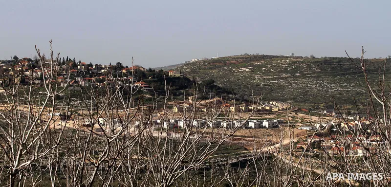 A picture shows a partial view of the Israeli settlement of Qadumim (Kedumim), near the Palestinian town of Nablus, in the Israeli-occupied West Bank, on February 10, 2015. According to the Israeli press, the country is...