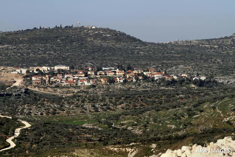 A picture shows a partial view of the Israeli settlement of Qadumim (Kedumim), near the Palestinian town of Nablus, in the Israeli-occupied West Bank, on February 10, 2015. According to the Israeli press, the country is...