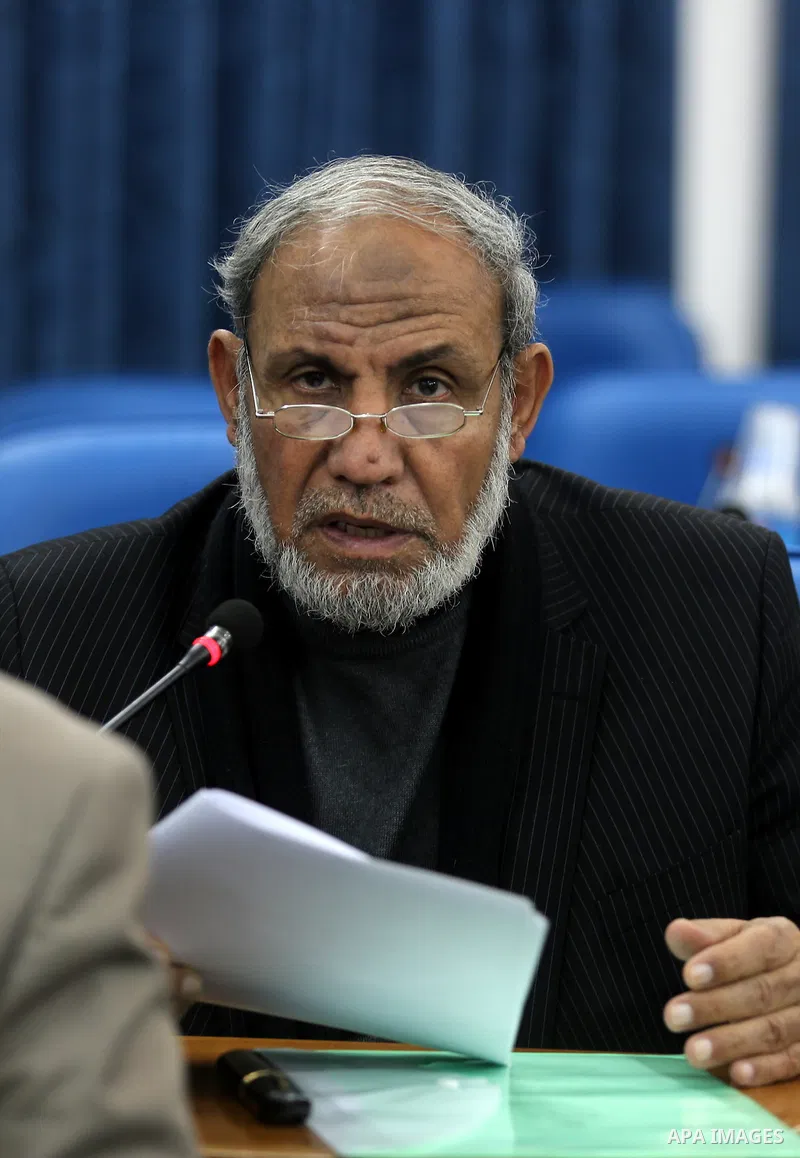 Members of the Palestinian legislative council from Hamas movement attend a meeting at the at the legislative council in Gaza city on February 25, 2015. Photo by Ramadan Al-Agha