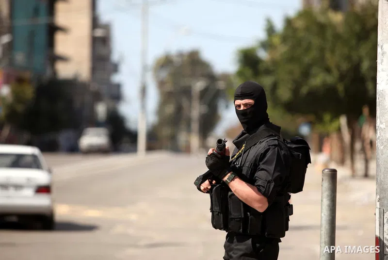 A Palestinian militant of Islamic Jihad movement takes part in a rally in support of Palestinian prisoners in Israeli jails, in Gaza city on February 27, 2015. Israel has enforced severe measures against the Palestinian...