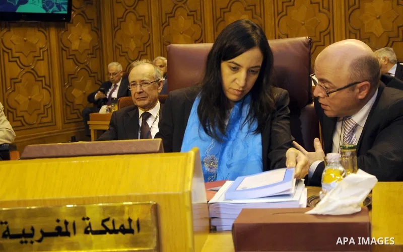Moroccan Foreign Minister Mbarka Bouaida, listens to a member of her delegation during an Arab foreign ministers meeting at the Arab League headquarters, in Cairo March 9, 2015. Saudi Arabia has blocked a plan for Sweden...