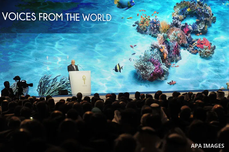 Palestinian President, Mahmoud Abbas speaks during the opening of the Egypt Economic Development Conference (EEDC) in Sharm el-Sheikh, in the South Sinai governorate, about 550 km (342 miles) south of Cairo, in this Marc...