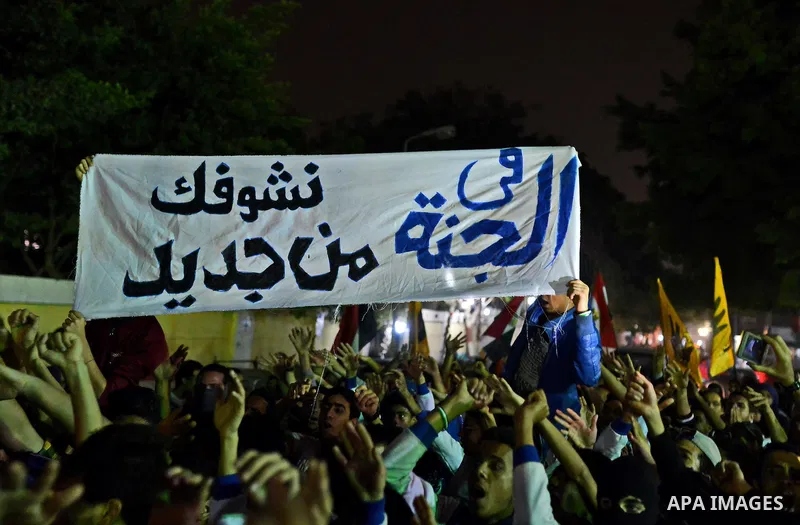 Egyptian students who support ousted President Mohamed Morsi and the Muslim Brotherhood take part in a demonstration in El-Sharabia in Cairo on March 28, 2015. Photo by Amr Sayed