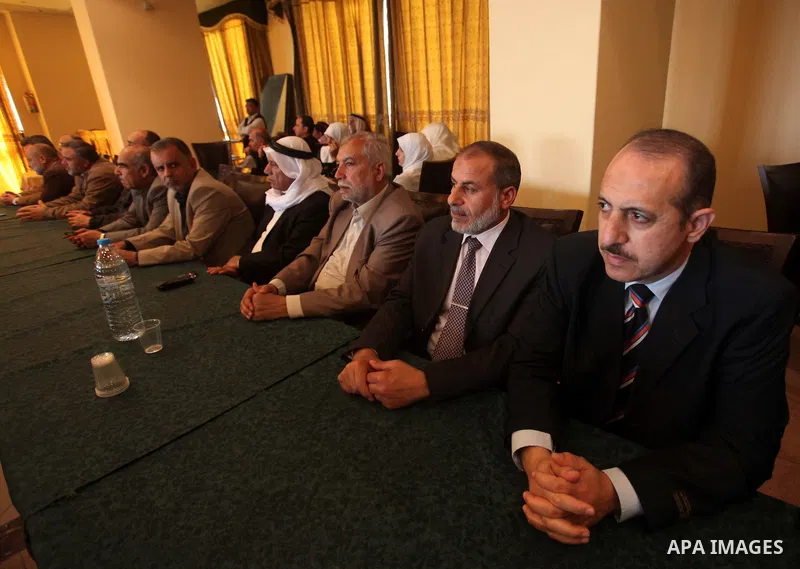 Palestinians attend the 9th National Congress to preserve the Palestinian constants, and to mark the Palestinian Land Day, in Gaza city on March 30, 2015. Photo by Ashraf Amra