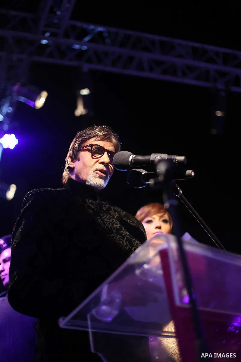 India's megastar Amitabh Bachchan attends a ceremony of the third edition of the India by the Nile festival, in Cairo on March 31, 2015. The organizers said the focus was to get tourists to visit Egypt from India and the...