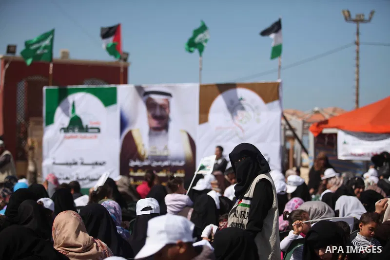 Palestinian orphans attend a ceremony to mark the Orphan Day, in Gaza city, on April 2, 2015. Photo by Ashraf Amra