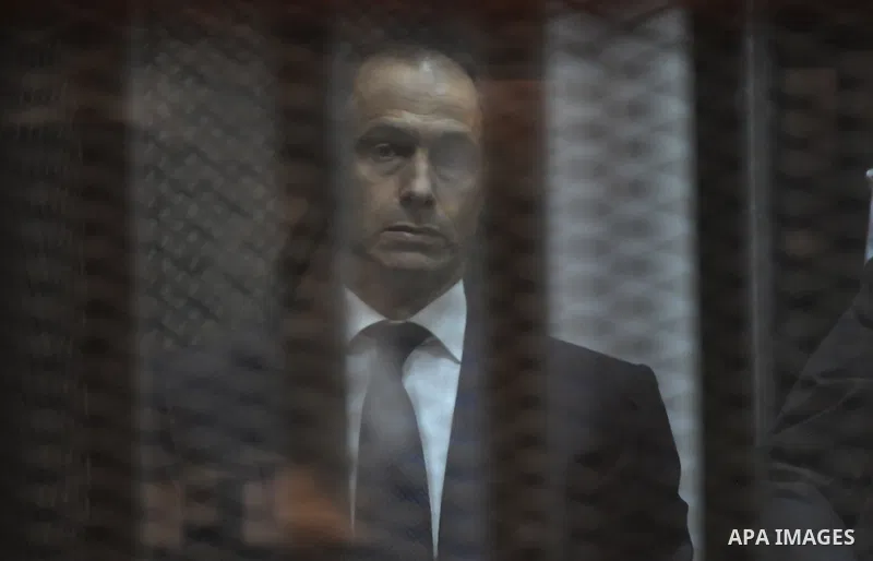 Gamal Mubarak, the son of former Egyptian President Hosni Mubarak, is seen inside the court in Cairo, Egypt, on April 4, 2015. An Egyptian court began a retrial on Saturday of former president Hosni Mubarak and his sons...