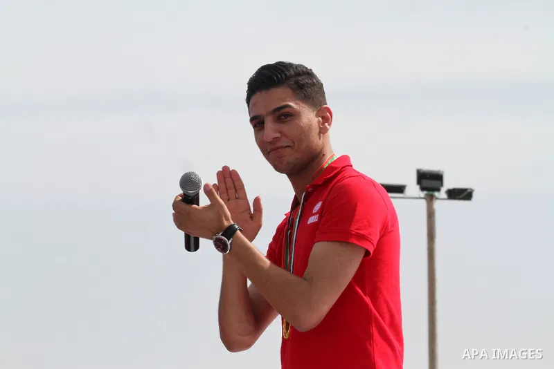 Palestinian Arab Idol Mohammed Assaf, performs during an event organized by United Nations at a U.N-run training center in Khan Younis in the southern Gaza Strip April 8, 2015. The event was aimed at raising awareness on...