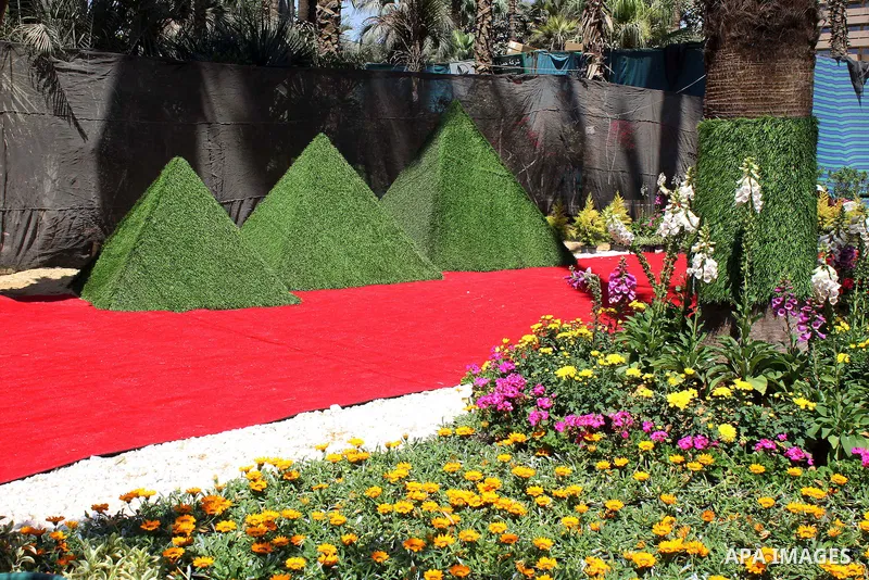 A general view shows the spring flower exhibition at Orman Botanical Garden in Giza, Egypt, on April 13, 2015. Egyptians celebrate the Sham El Nessim, or the Festival of Spring Breeze, which marks the beginning of spring...