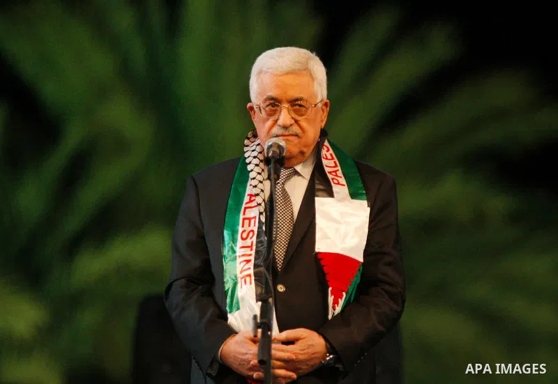 Palestinian President Mahmoud Abbas speaks during the national mass wedding ceremony, in the West Bank city of Jericho, April 20, 2015. Nearly 462 Palestinian couples were married in a ceremony organised by Palestinian p...