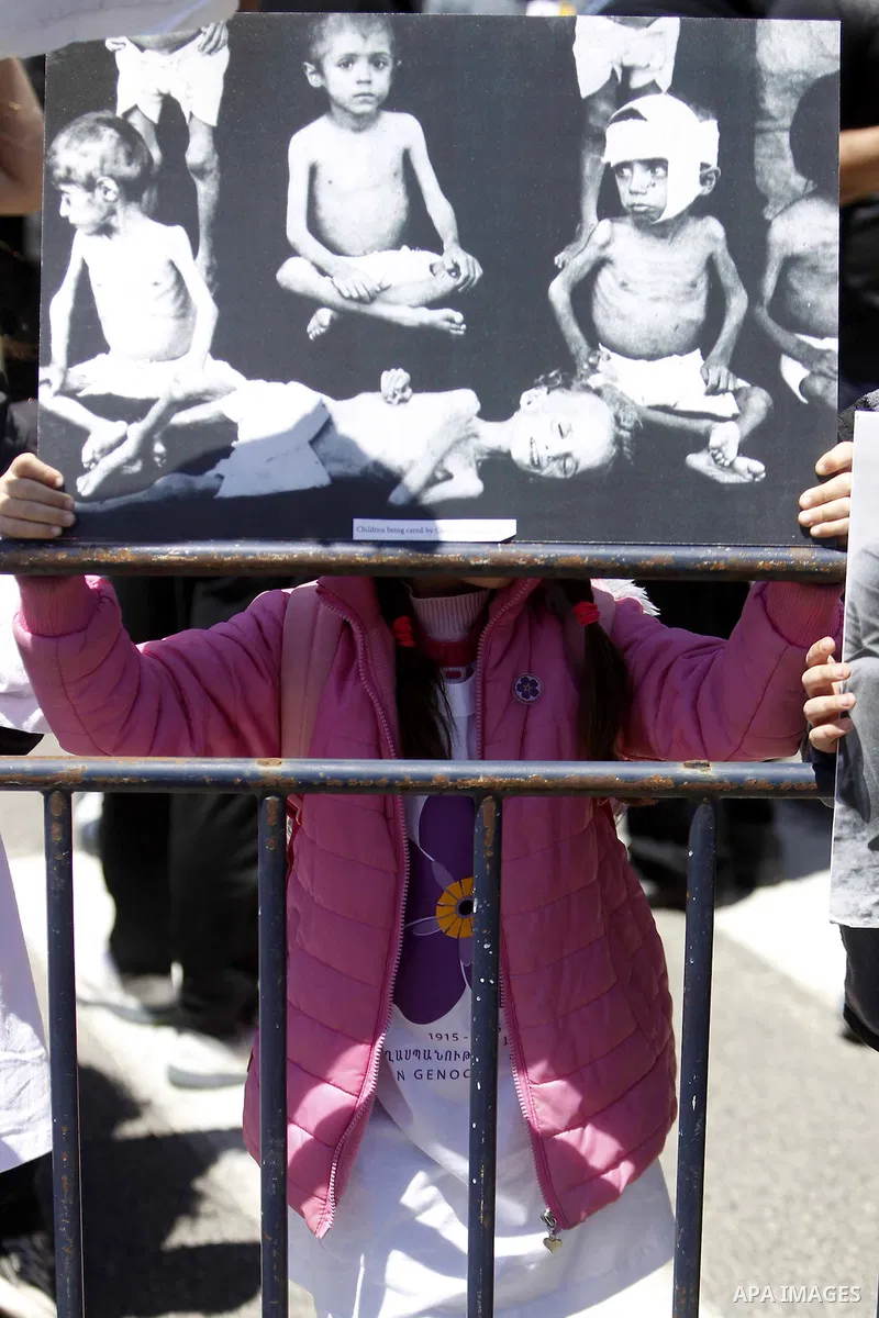 Armenians demonstrate in front of the Turkish consulate to commemorate the 100th anniversary of the 1915 Armenian genocide, in Jerusalem April 24, 2015. Historians estimate up to 1.5 million Armenians were killed by Otto...