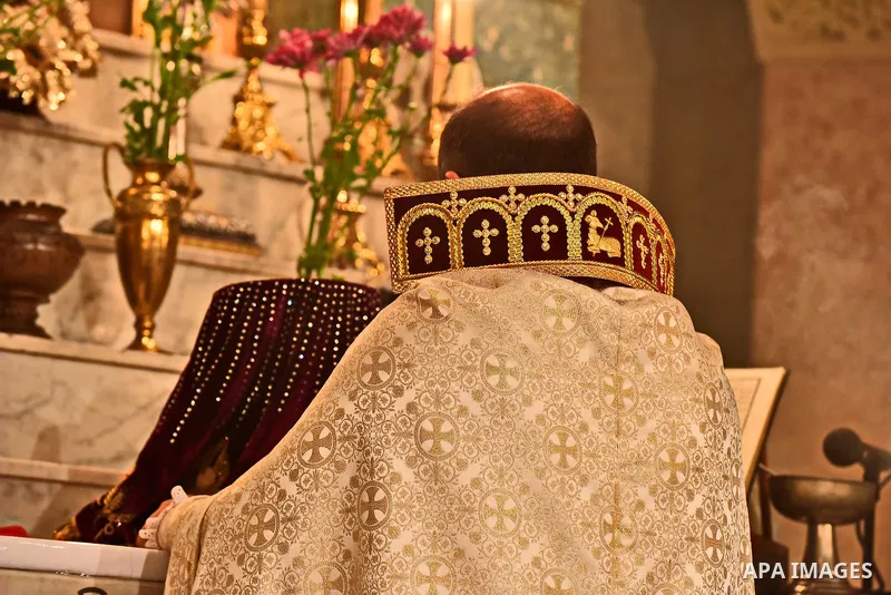Egyptian Coptic Christians celebrate during a commemorate the 100th anniversary of the 1915 Armenian genocide at the Coptic Orthodox Church in Cairo April 24, 2015. Historians estimate up to 1.5 million Armenians were ki...