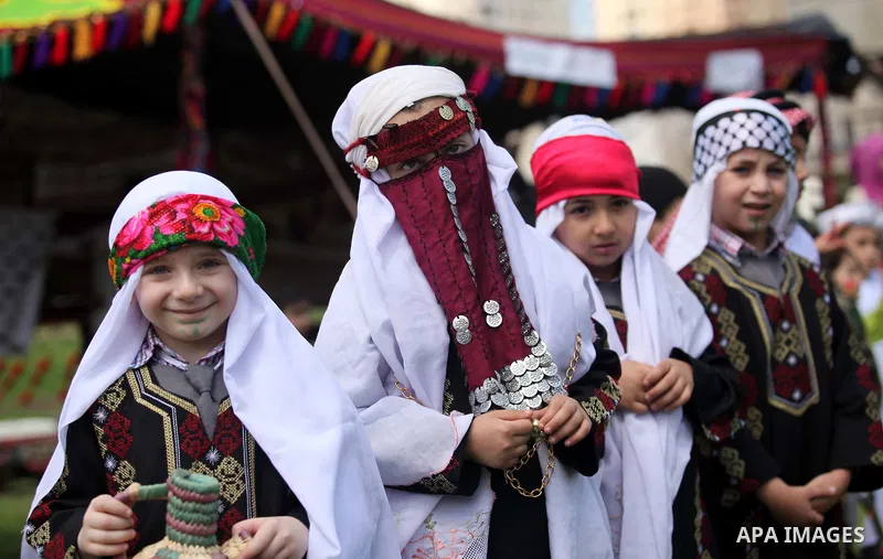 Palestinian children take part in a march ahead of the commemorations of the 67th anniversary of the ''Nakba'', in Gaza city on May 14, 2015. ''Nakba'' means in Arabic ''catastrophe'' in reference to the birth of the sta...