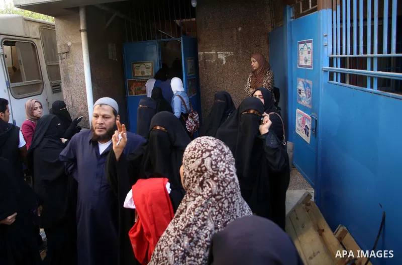 Relatives of executed members of Ansar Beit al-Maqdis, mourn outside a morgue, in Cairo on May 17, 2015. Egypt executed six men Sunday convicted of belonging to the Sinai-based militant group Ansar Beit al-Maqdis and con...