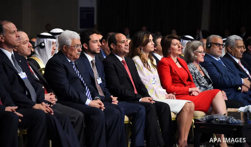 Egypt's President Abdel-Fattah el-Sissi attends the opening session of the World Economic Forum at the King Hussien convention center, Southern Shuneh, Jordan, May 22, 2015. Abdel-Fattah el-Sissi, who has led a massive c...