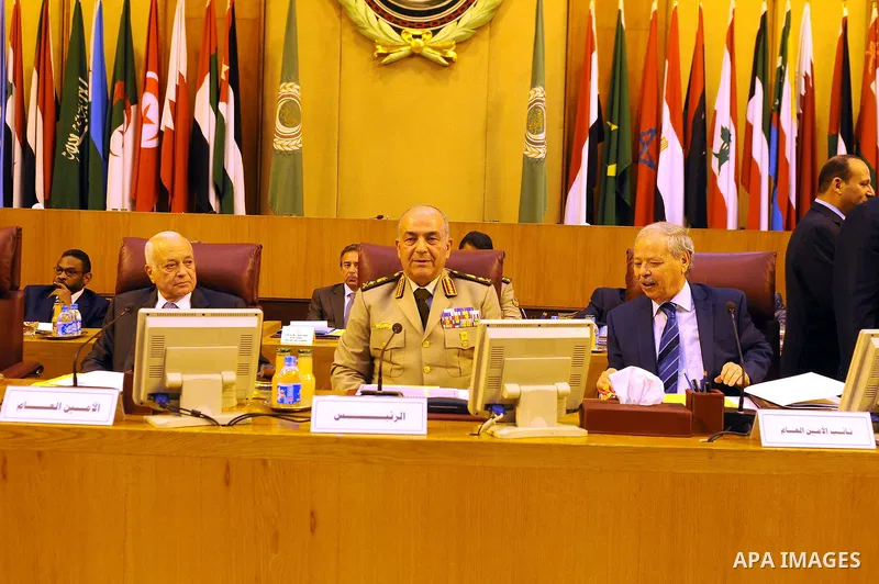 Arab army chiefs take part in a meeting in the Arab League's headquarters in the Egyptian capital, Cairo, on May 23, 2015, where Arab army chiefs met to discuss the details of building a region-wide joint Arab military f...