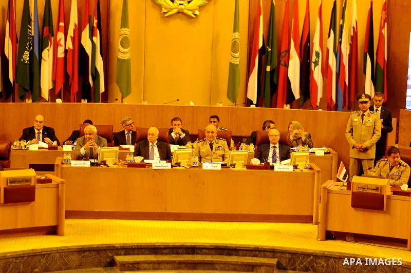 Arab army chiefs take part in a meeting in the Arab League's headquarters in the Egyptian capital, Cairo, on May 23, 2015, where Arab army chiefs met to discuss the details of building a region-wide joint Arab military f...