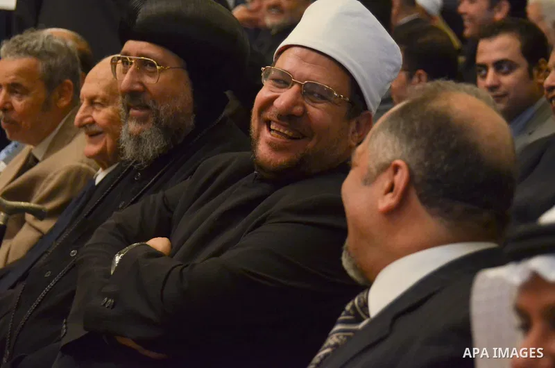 Religious scholars attend a conference held by the Awqaf (Religious Affairs) Ministry headquarters in Cairo, May 25, 2015, to discuss the renewal of religious discourse, a proposal by President Abdel Fattah al-Sisi in ho...
