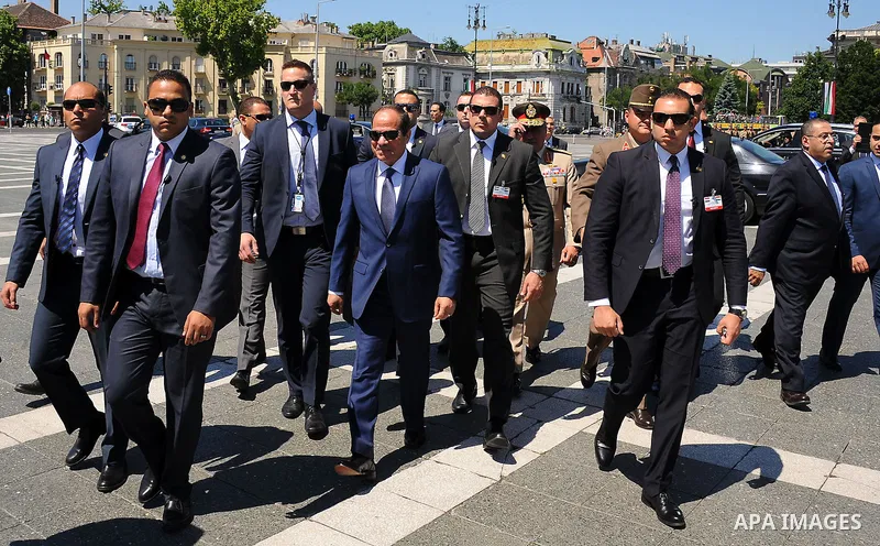 Egyptian President Abdel Fattah al-Sisi greets the Hungarian Egyptian community in Budapest on June 6, 2015. Photo by Egyptian Presidency