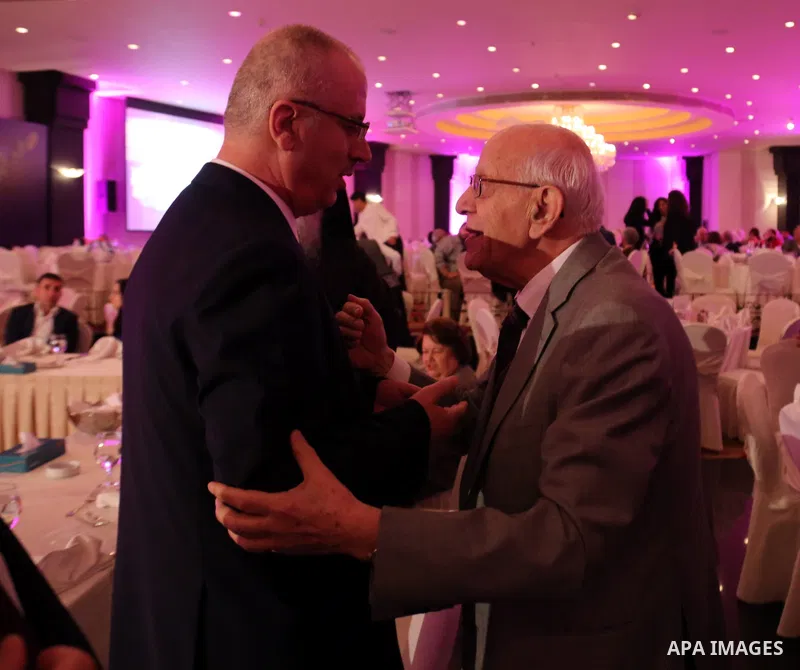 Palestinian Prime Minister Rami Hamdallah attends his honor ceremony in Amman on June 06, 2015. Photo by Prime Minister Office