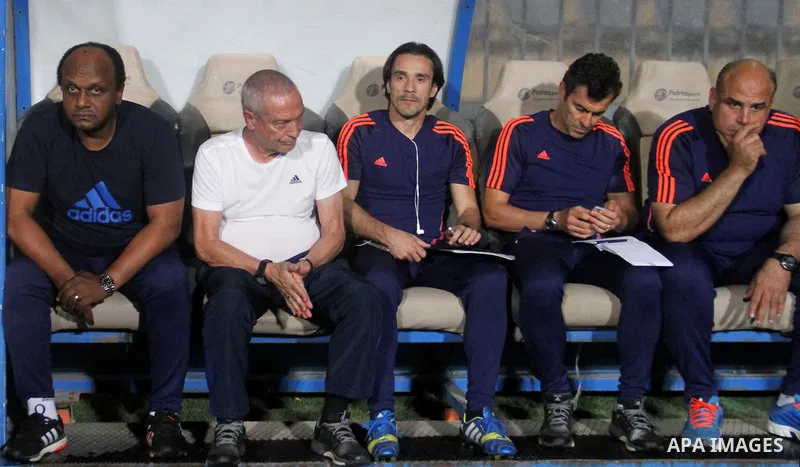 Players of al-Zamalek club vs players of Sanga club, at Petrosport Stadium, in Cairo, June 7, 2015. Photo by Amr Sayed