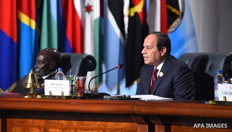 Egypt's President Abdel Fattah al-Sisi attends the African summit meeting in the Egyptian resort of Sharm el-Sheikh, on June 10, 2015. Senior African officials were negotiating a trade deal in Egypt to create a common ma...