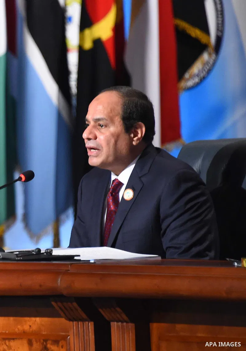 Egypt's President Abdel Fattah al-Sisi attends the African summit meeting in the Egyptian resort of Sharm el-Sheikh, on June 10, 2015. Senior African officials were negotiating a trade deal in Egypt to create a common ma...