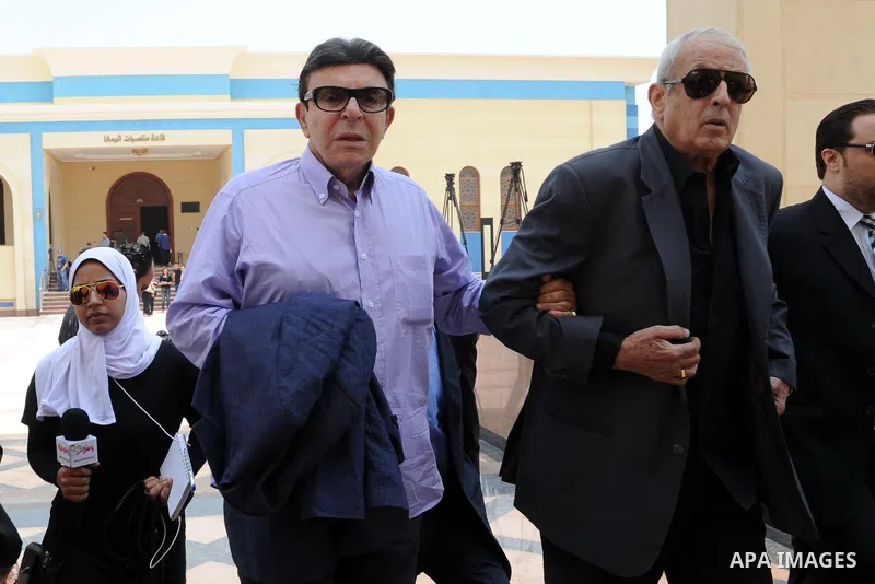 Actors and cinema workers attend the funeral of Egyptian actor Omar Sharif at the Mushir Tantawi mosque in Cairo, Egypt, 12 July 2015. According to the Egyptian actor's agent, Omar Sharif died at the age of 83 of a heart...