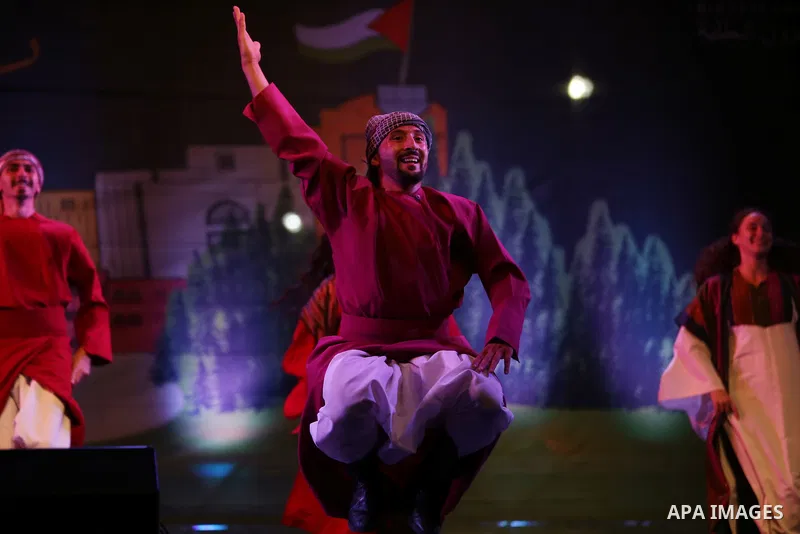 Palestinian from the Oof band perform during the Birzeit Nights Festival at Birzeit University in the West Bank city of Ramallah on July 28, 2015. Photo by Shadi Hatem