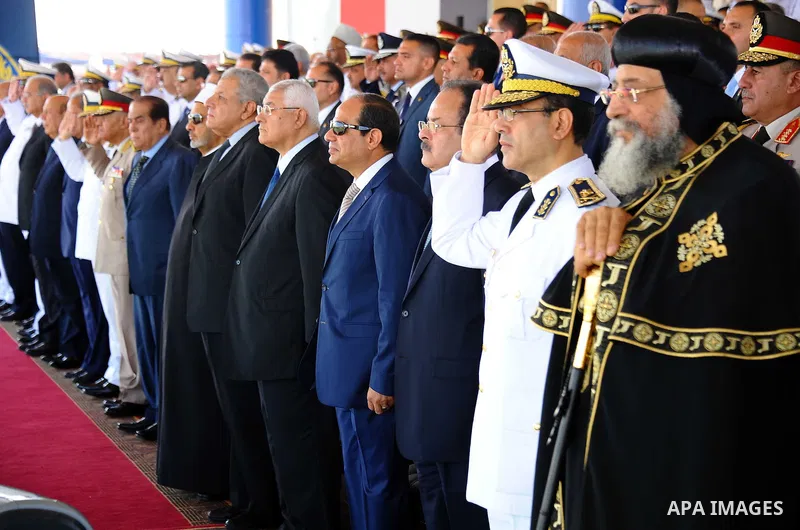 Egyptian President Abdel Fattah al-Sisi attends a graduation ceremony of the police officers academy in Cairo, Egypt July 29, 2015. Photo by Egyptian President Office