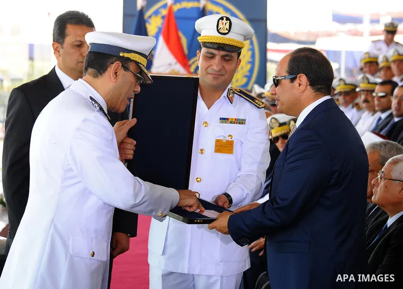 Egyptian President Abdel Fattah al-Sisi attends a graduation ceremony of the police officers academy in Cairo, Egypt July 29, 2015. Photo by Egyptian President Office