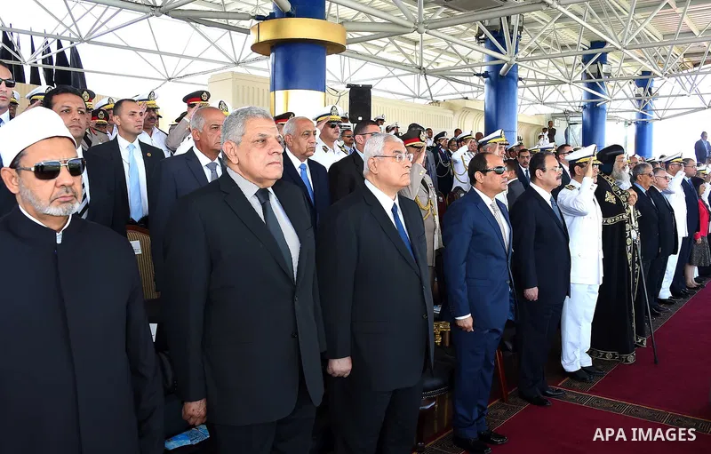 Egyptian President Abdel Fattah al-Sisi attends a graduation ceremony of the police officers academy in Cairo, Egypt July 29, 2015. Photo by Egyptian President Office
