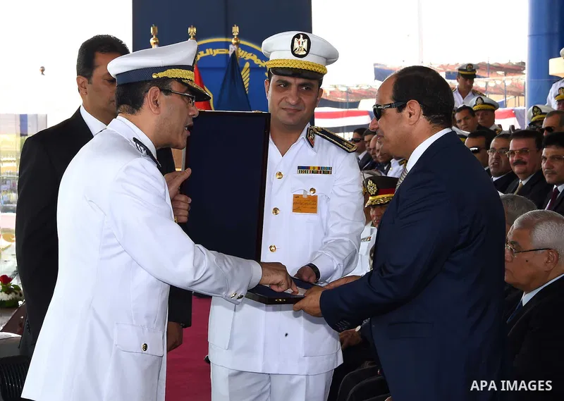 Egyptian President Abdel Fattah al-Sisi attends a graduation ceremony of the police officers academy in Cairo, Egypt July 29, 2015. Photo by Egyptian President Office