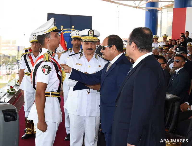 Egyptian President Abdel Fattah al-Sisi attends a graduation ceremony of the police officers academy in Cairo, Egypt July 29, 2015. Photo by Egyptian President Office