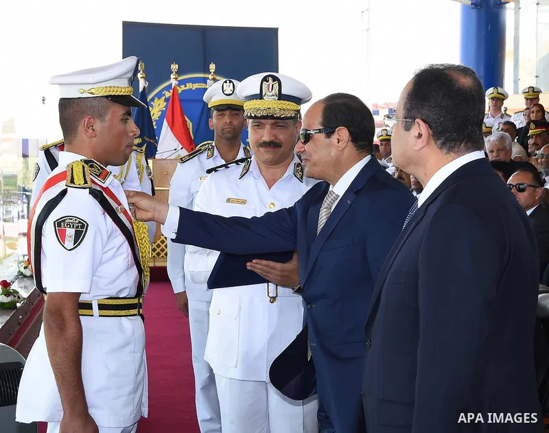 Egyptian President Abdel Fattah al-Sisi attends a graduation ceremony of the police officers academy in Cairo, Egypt July 29, 2015. Photo by Egyptian President Office