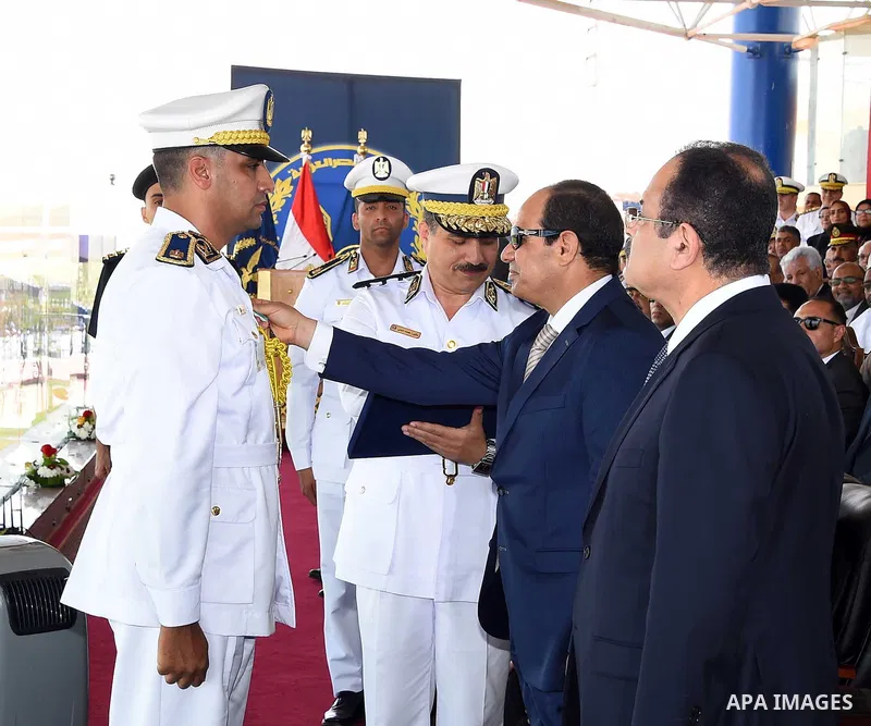 Egyptian President Abdel Fattah al-Sisi attends a graduation ceremony of the police officers academy in Cairo, Egypt July 29, 2015. Photo by Egyptian President Office