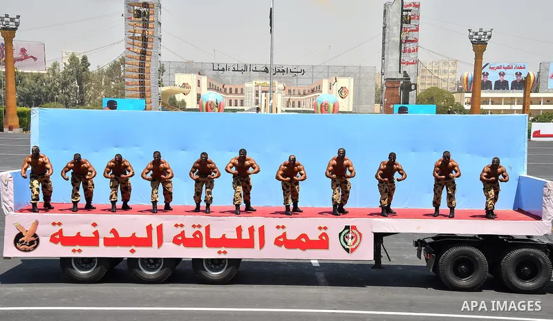 Egyptian Air forces demonstrate their skills during a military academy graduation ceremony in the capital, Cairo, on Jly 30, 2015. Photo by Egyptian President Office. Photo by Egyptian President Office