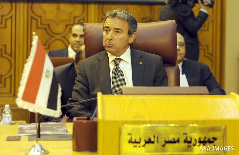 Arab foreign ministers attend a meeting at the arab league in the Egyptian capital Cairo on August 5, 2015. Fifteen Arab League foreign ministers meet in Cairo to discuss clashes involving Israeli police at the Al-Aqsa m...