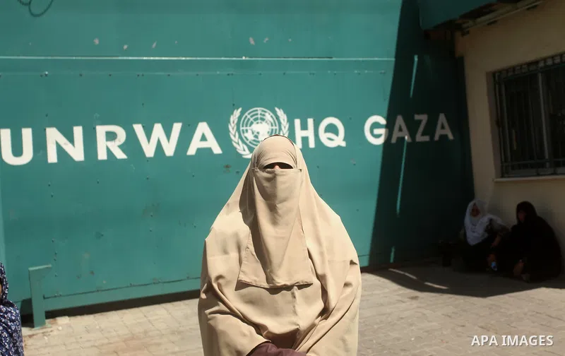 Palestinian women take part in a protest against possible reductions of the services and aid offered by United Nations Relief and Works Agency (UNRWA), in front of UNRWA headquarters in Gaza City August 16, 2015. Photo b...