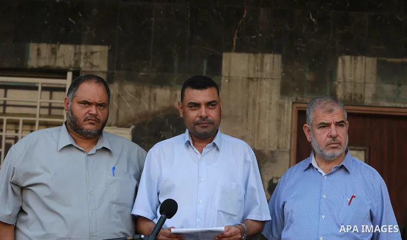 Spokesman for the Ministry of Health, Ashraf Al-Qedra, speaks during a press conference, in Gaza City August 16, 2015. Photo by Ramadan El-Agha