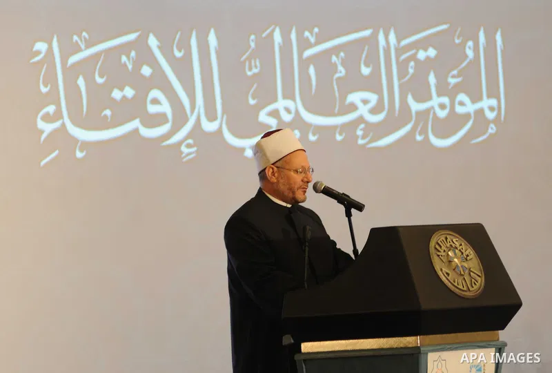 Delegations of senior muftis participate in the world conference for the Dar al-Ifta Egyptian, in cairo, on August 17, 2015. Photo by Amr Sayed
