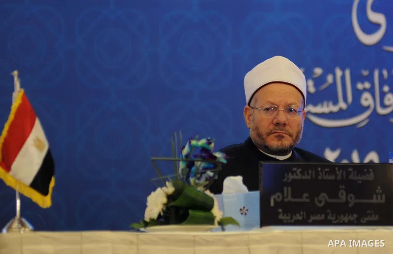 Delegations of senior muftis participate in the world conference for the Dar al-Ifta Egyptian, in cairo, on August 17, 2015. Photo by Amr Sayed
