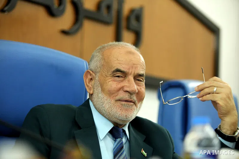 Deputy of the Legislative Council, Ahmed Bahar, chairs a meeting with members of the Legislative Council from Hamas movement in Gaza city on August 20, 2015. Photo by Ashraf Amra