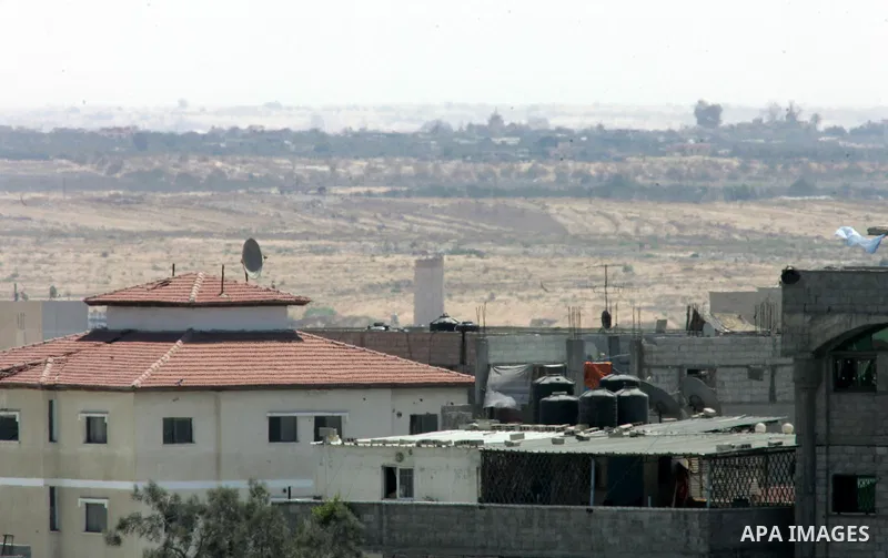 A general view show the border between Egypt and the southern Gaza Strip town of Rafah, on August 24, 2015. Photo by Abed Rahim Khatib
