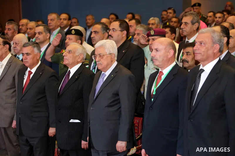 Palestinian President, Mahmoud Abbas (Abu Mazen) participates in the opening of the First National Forum for innovators in Palestine in the West Bank city of Ramallah, on Sept. 12, 2015. Photo by Osama Falah
